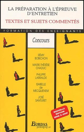 PREPARATION A L'EPREUVE D'ENTRETIEN (Ancienne Edition)