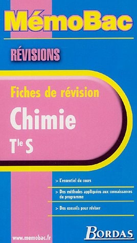 Chimie Tle S Révisions