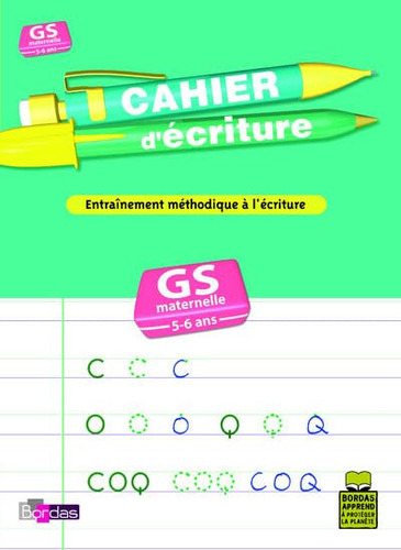 Cahier d'écriture Grande section de maternelle