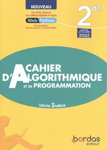 Cahier d'algorithmique et de programmation 2de