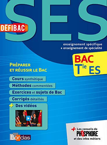 SES Bac Tle ES enseignement spécifique + enseignement de spécialité