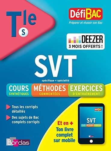 SVT enseignement spécifique + enseignement de spécialité Bac Tle S