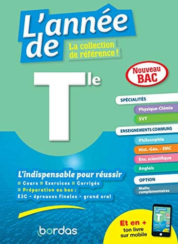 L'année de Tle spécialités physique-chimie / SVT + enseignements communs