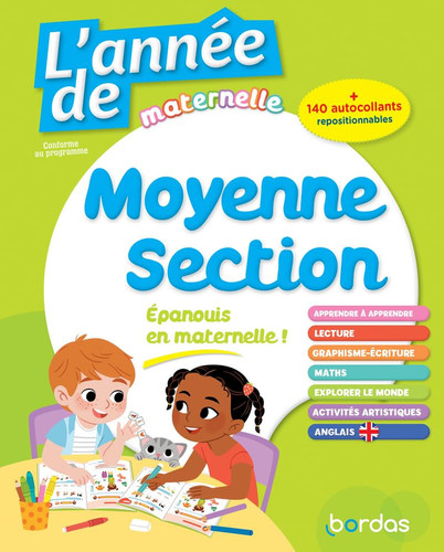 L'année de Moyenne Section Avec 140 autocollants repositionnables