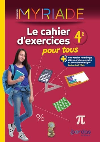 Myriade 4e Le cahier d'exercices pour tous