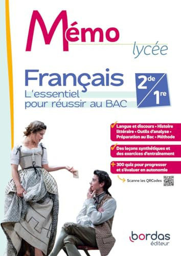 Français 2de-1re Mémo Lycée L'essentiel pour réussir au bac
