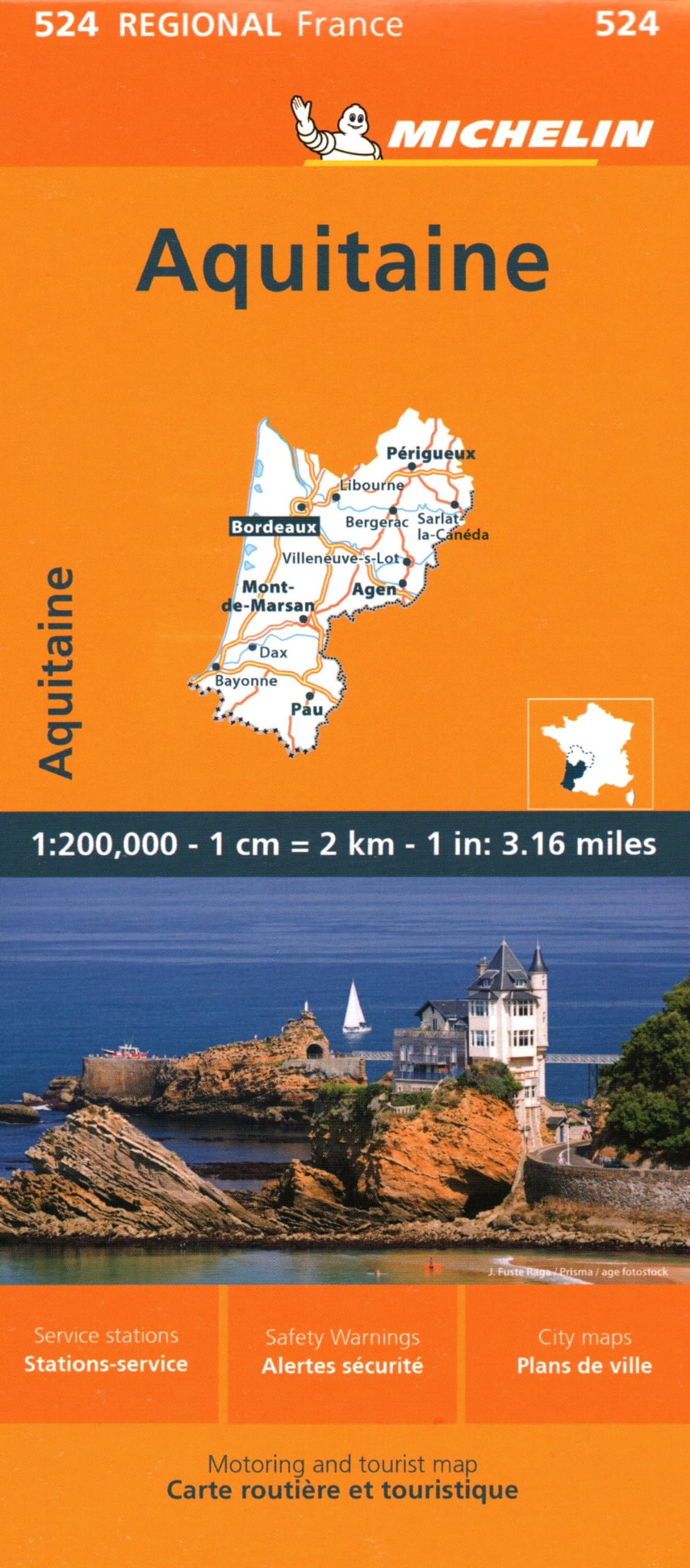 Michelin Regional France: Aquitaine Map