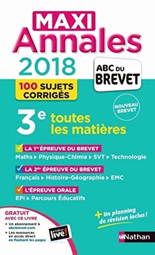 Maxi annales 3e Sujets & corrigés
