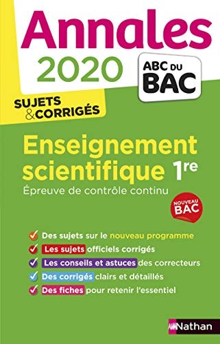 Enseignement scientifique 1re Sujets & corrigés