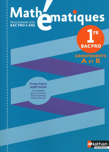 Mathématiques 1e Bac pro Groupement A-B, Programme 2010