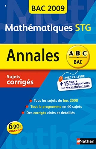 Mathématiques STG Sujets corrigés