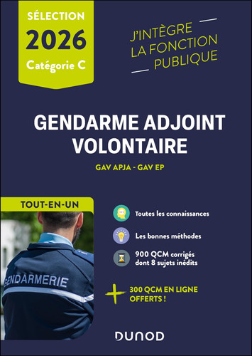 Epreuves de sélection Gendarme adjoint volontaire 2026: GAV APJA - GAV EP