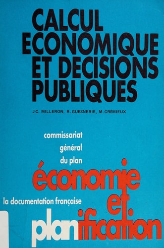 Calcul économique et décisions publiques (Économie et planification) (French Edition)