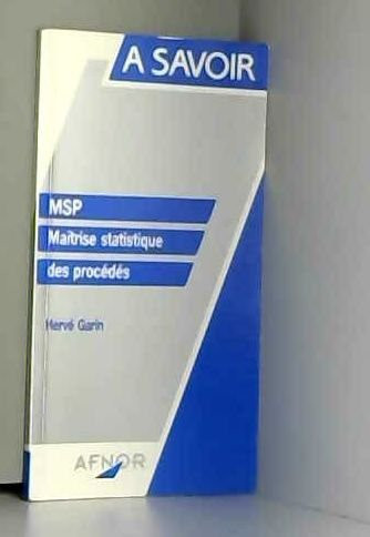 MSP Maîtrise statistique des procédés