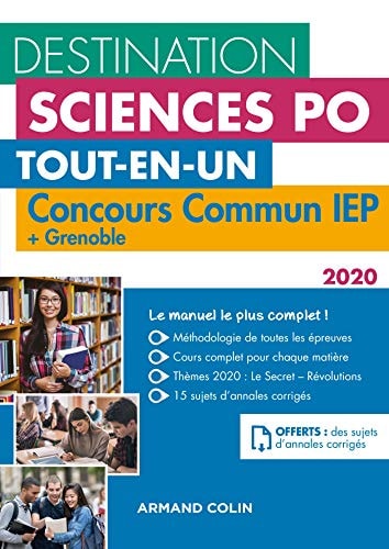 Destination Sciences Po tout-en-un Concours commun IEP + Bordeaux + Grenoble
