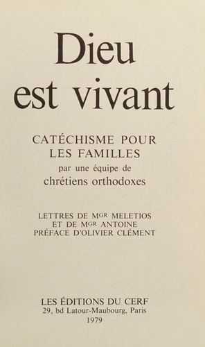 Dieu est vivant catéchisme pour les familles