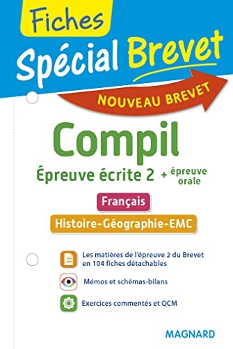 Compil épreuve écrite 2 + épreuve orale français, histoire-géographie-EMC Spécial Brevet Fiches