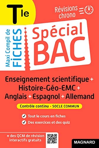 Enseignement scientifique + Histoire-Géo-EMC + Anglais + Espagnol + Allemand Tle