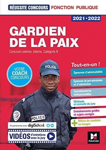 Gardien de la paix Concours externe, interne, Catégorie B