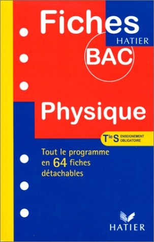 Physique, terminale S enseignement obligatoire