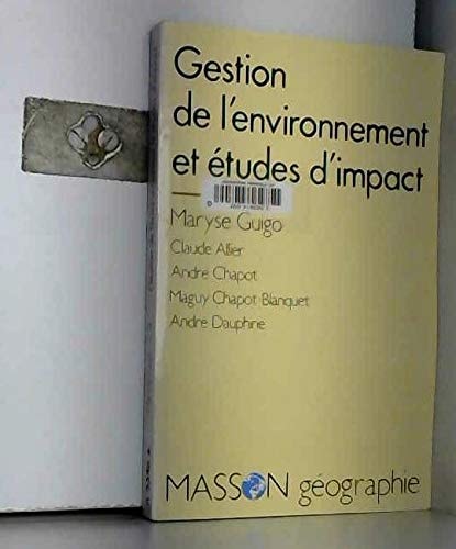 Gestion de l'environnement et études d'impact