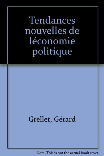 Tendances nouvelles de l'économie politique