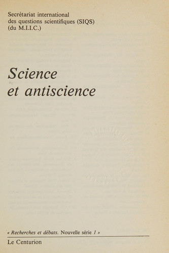 Science et antiscience