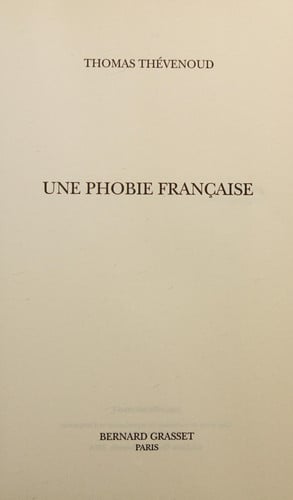 Une phobie française