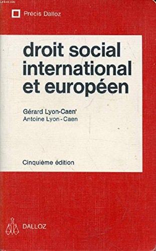 Droit social international et européen