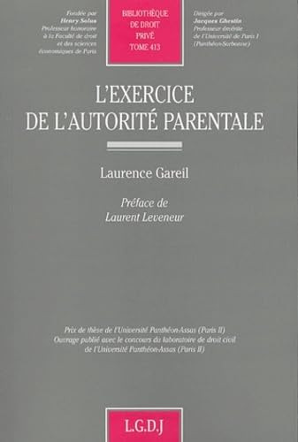L'exercice de l'autorité parentale