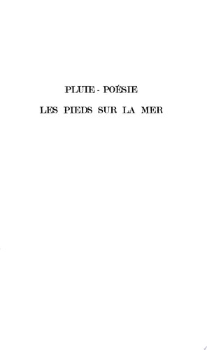 Pluie-poésie Les pieds sur la mer