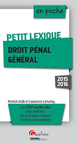 Petit lexique de droit pénal général
