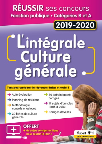 L'intégrale culture générale Fonction publique Catégories B et A