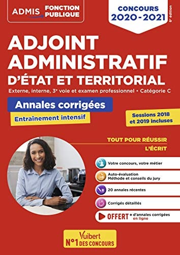 Concours adjoint administratif d'Etat et territorial Annales corrigées