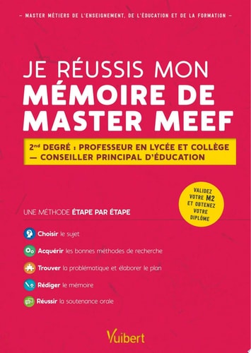 Je réussis mon mémoire de Master MEEF