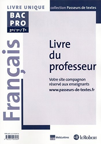 Français 2e/1e/Tle Bac Pro Livre du professeur