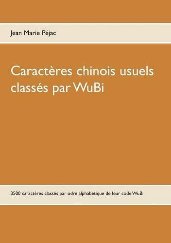 Caractères chinois usuels classés par wubi 3500 caractères classés par odre alphabétique de leur code WuBi