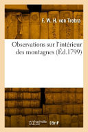 Observations sur l'intérieur des montagnes