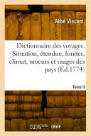 Dictionnaire des voyages. Tome II. B-C
