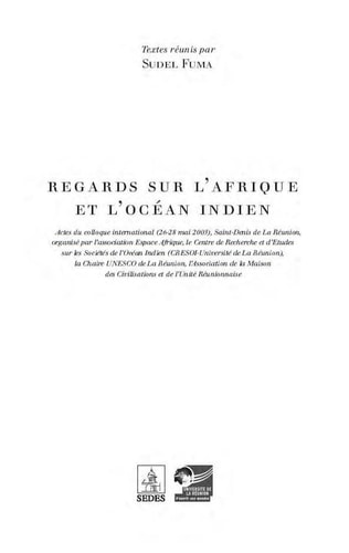 Regards sur l'Afrique et l'océan Indien (Bibliothèque universitaire et francophone) (French Edition)