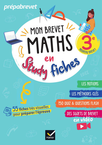 Mon brevet Maths en studyfiches - 3e - Brevet 2026
