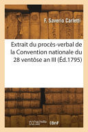 Extrait du procès-verbal de la Convention nationale du 28 ventôse an III