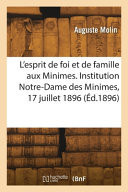 L'esprit de foi et de famille aux Minimes, allocution