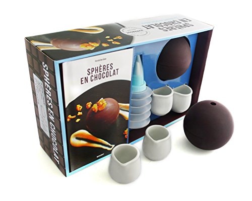 Sphères en chocolat Avec 1 sphère en silicone, 2 pots à lait, 1 poire à garnir