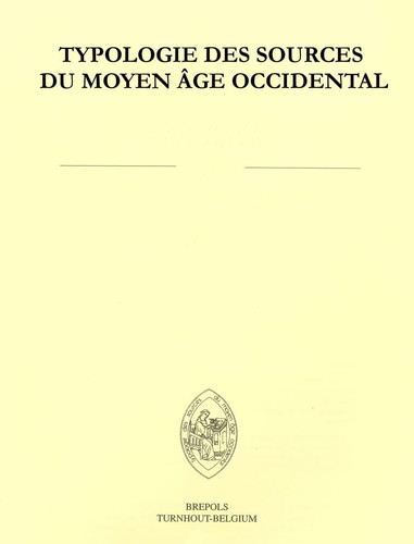 Typologie des sources du moyen âge occidental Les matricules universitaires