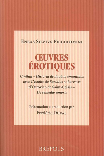 AENEAS SILVIO PICCOLOMINI, OEUVRES EROTIQUES (French Edition)