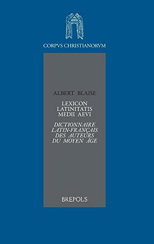 Dictionnaire latin-français des auteurs du Moyen-Age