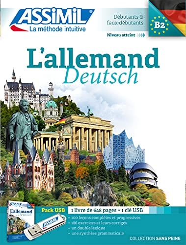 ASSiMiL L'allemand - MP3-Sprachkurs USB - Niveau A1-B2 Deutschkurs auf Französisch für Anfänger und Wiedereinsteiger, Lehrbuch + MP3-Audiodateien auf USB-Stick