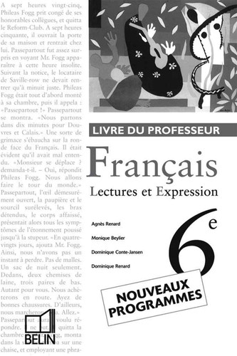 Français 6e livre du professeur