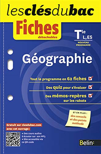 Géographie Tles L, ES Fiches détachables